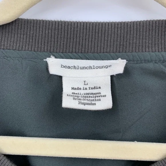 Beachlunchlounge Olive Green Camo Bomber Jacket Sz L - Picture 7 of 10